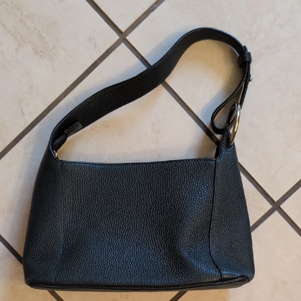 Corder London Genuine Pebbles Leather Shoulder Bag Evergreen Dark Green - Picture 2 of 10